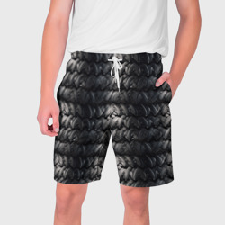 Ретро коричневая броня – Мужские шорты 3D с принтом купить