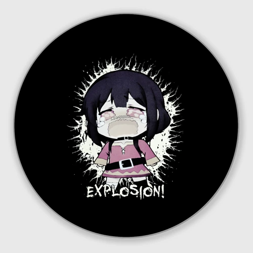 Круглый коврик для мышки Chibi Megumin Explosion