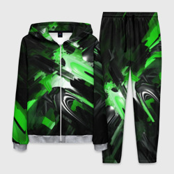 Green dark abstract geometry style – Мужской костюм 3D с принтом купить со скидкой в -21%