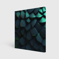 Dark green abstract geometry style – Холст квадратный с принтом купить