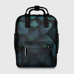 Dark green abstract geometry style – Женский рюкзак 3D с принтом купить