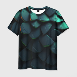 Dark green abstract geometry style – Мужская футболка 3D с принтом купить со скидкой в -26%