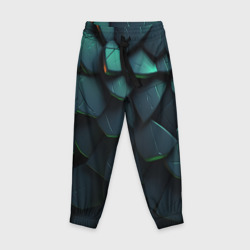 Dark green abstract geometry style – Детские брюки 3D с принтом купить