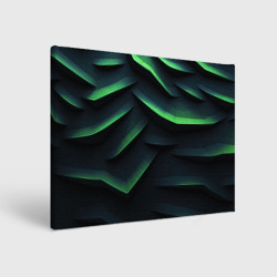 Green dark    abstract geometry style – Холст прямоугольный с принтом купить