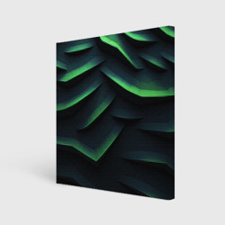 Green dark    abstract geometry style – Холст квадратный с принтом купить