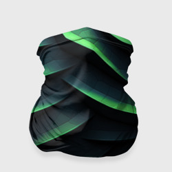 Green dark    abstract geometry style – Бандана-труба 3D с принтом купить