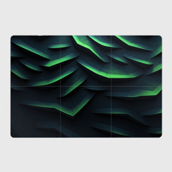 Green dark    abstract geometry style – Магнитный плакат 3Х2 с принтом купить