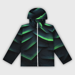 Green dark    abstract geometry style – Женская ветровка 3D с принтом купить