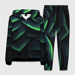 Green dark    abstract geometry style – Мужской костюм 3D с принтом купить со скидкой в -21%