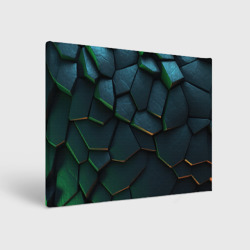 Dark   green abstract geometry style – Холст прямоугольный с принтом купить