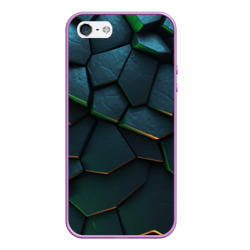 Dark   green abstract geometry style – Чехол для iPhone 5/5S матовый с принтом купить