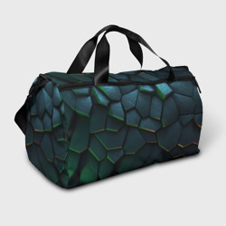 Dark   green abstract geometry style – Сумка спортивная 3D с принтом купить
