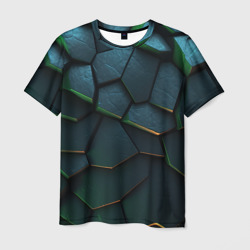 Dark   green abstract geometry style – Мужская футболка 3D с принтом купить со скидкой в -26%
