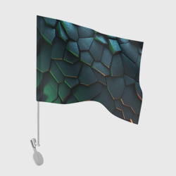 Dark   green abstract geometry style – Флаг для автомобиля с принтом купить