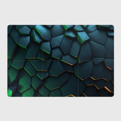 Dark   green abstract geometry style – Магнитный плакат 3Х2 с принтом купить