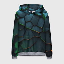 Dark   green abstract geometry style – Мужская толстовка 3D с принтом купить со скидкой в -32%