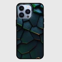 Dark   green abstract geometry style – Чехол для iPhone 13 Pro с принтом купить