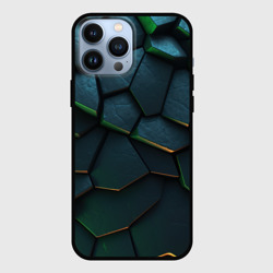 Dark   green abstract geometry style – Чехол для iPhone 13 Pro Max с принтом купить