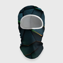 Dark   green abstract geometry style – Балаклава 3D с принтом купить