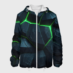 Abstract dark green  geometry style – Мужская куртка 3D с принтом купить со скидкой в -10%