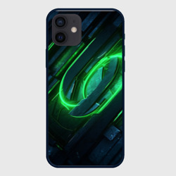 Green neon abstract  geometry  – Чехол для iPhone 12 Mini с принтом купить