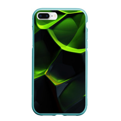 Чехол для iPhone 7Plus/8 Plus матовый Green neon abstract    geometry 