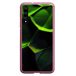 Чехол для Honor 20 Green neon abstract    geometry 