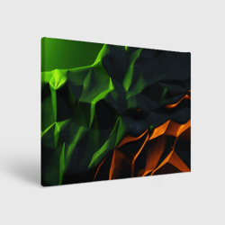 Green neon     abstract geometry  – Холст прямоугольный с принтом купить