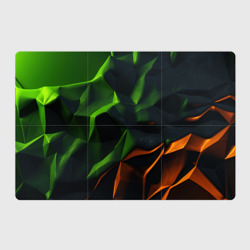 Green neon     abstract geometry  – Магнитный плакат 3Х2 с принтом купить