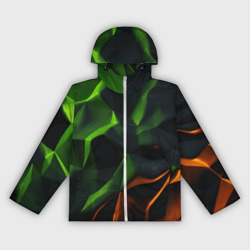 Green neon     abstract geometry  – Женская ветровка 3D с принтом купить
