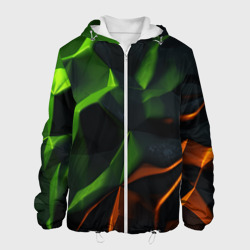 Green neon     abstract geometry  – Мужская куртка 3D с принтом купить со скидкой в -10%