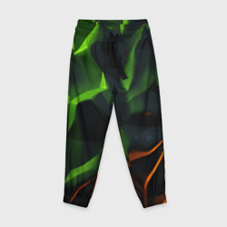 Green neon     abstract geometry  – Детские брюки 3D с принтом купить