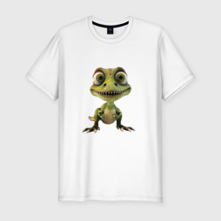 Мужская футболка хлопок Slim Милый малыш динозаврик