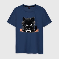 Котик геймер – Мужская футболка хлопок с принтом купить со скидкой в -20%