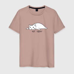 Уставший котик - не сегодня – Мужская футболка хлопок с принтом купить со скидкой в -20%