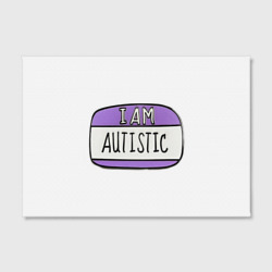 Холст с принтом Аутист значок для любого человека, вид спереди №2. Цвет основы: белый