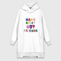Платье-худи хлопок Make not friends - делай деньги без друзей