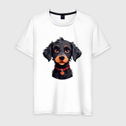 Мужская футболка хлопок Пес в кружочке