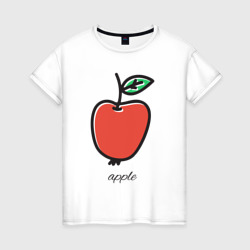 Apple fruit – Женская футболка хлопок с принтом купить со скидкой в -20%