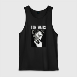 Мужская майка хлопок Tom Waits in abstract graphics