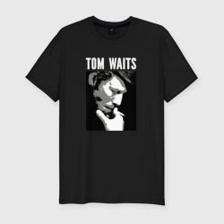 Мужская футболка хлопок Slim Tom Waits in abstract graphics