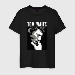 Мужская футболка хлопок Tom Waits in abstract graphics