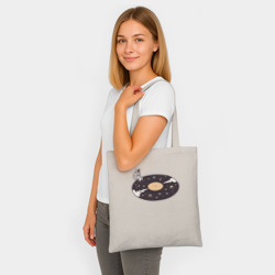 Шоппер BioNature Космонавт музыкальная пластинка - фото 2