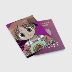 Обложка для паспорта матовая кожа Azumanga Daioh Тиё Михама - фото 2