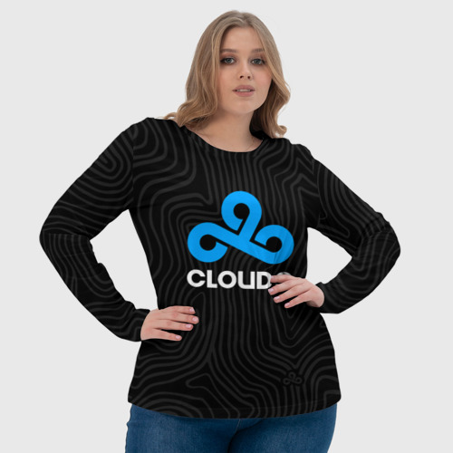 Женский лонгслив 3D с принтом Cloud9 hi-tech, фото #4