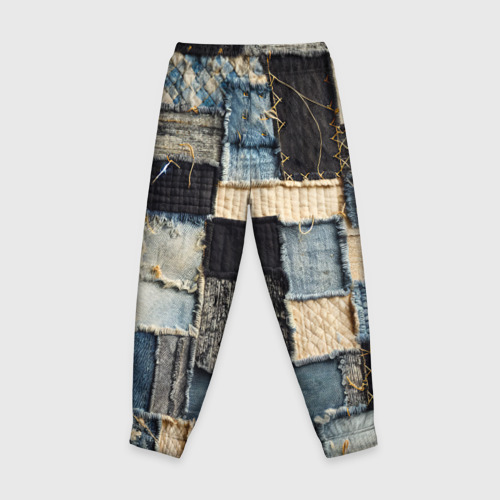 Детские брюки 3D Заплатки пэчворк на джинсе, цвет 3D печать - фото 2