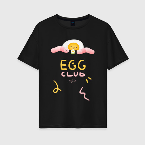 Женская футболка хлопок Oversize с принтом Ийцовский клуб, вид спереди #2