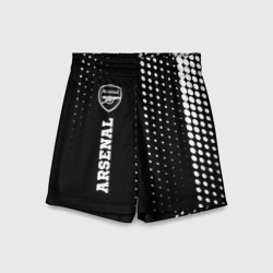 Детские спортивные шорты 3D Arsenal sport на темном фоне по-вертикали