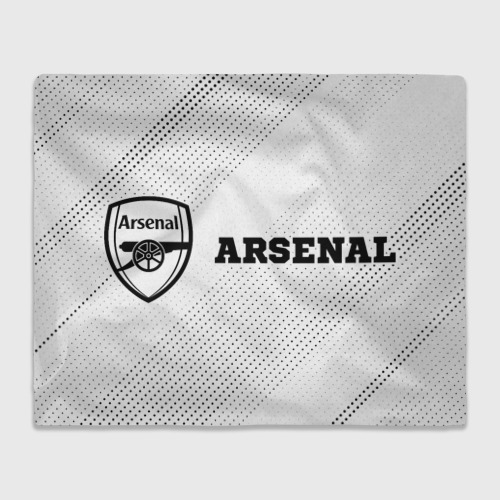 Плед 3D Arsenal sport на светлом фоне по-горизонтали, цвет 3D (велсофт)