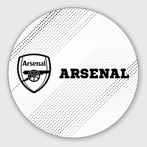 Круглый коврик для мышки Arsenal sport на светлом фоне по-горизонтали